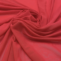 Tela de malla elástica transpirable e impermeable de 40D y 100g, tejido de tul sólido personalizado para ropa deportiva, sujetadores y lencería