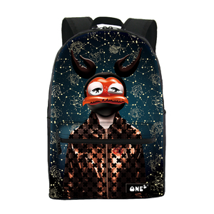 Tất cả trên in thăng hoa trường túi trẻ em sinh viên thiết kế tùy chỉnh vải trường Book Bag với dây đeo vai có thể điều chỉnh ba lô - Product Image 3