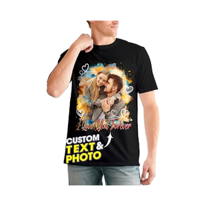 JIX & JOKY-T-shirt personnalisé pour petite amie, t-shirt décontracté avec lettres, tricoté pour la Saint-Valentin et l'anniversaire - Product Image 1