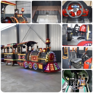 <span class=keywords><strong>Train</strong></span> sans rail de 24 places pour fête foraine, 3 kW, <span class=keywords><strong>électrique</strong></span>, mini-<span class=keywords><strong>train</strong></span> de tourisme, mini-<span class=keywords><strong>train</strong></span> de tourisme sur ruisseau, fabriqué par Nova Rides - Product Image 4