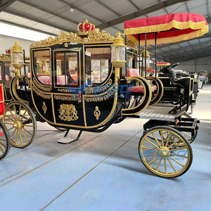 Fabricant de calèches royales noires pour mariages indiens, chariots de tourisme tirés par des chevaux, et carrosses de mariage. - Product Image 2