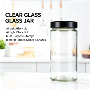 Offre Spéciale – Pots en Verre Rond en Borosilicate avec Col Métallique et Design Estampé pour Stockage Alimentaire – 100ml, 150ml, 180ml, 250ml, 280ml, 380ml, 500ml, 750ml - Product Image 3