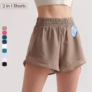 Anti Bacteriële Stof Mesh Casual Losse Elastische Taille Pocket Ontwerp Vrouwen Shorts Vrouwen Groothandel Atletische Shorts