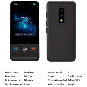 Dispositivo de Traducción Inteligente con IA 2026, Pantalla Táctil, Traducción de <span class=keywords><strong>Texto</strong></span> y Fotos en Tiempo Real, 160 Idiomas, ChatGPT en Línea, Traductor para Viajes y Oficina - Product Image 2