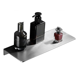 Estante Flotante de Pared Negro Mate, Estante de Almacenamiento de Baño de Acero Inoxidable 304, Estante de Ducha, Estante Esquinero - Product Image 2