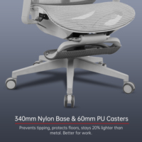 Chaise de bureau ergonomique moderne certifiée CE avec dossier en maille, appui-tête réglable, support lombaire, compatible salle à manger, base pivotante en acier inoxydable