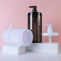 Bouteille Pompe en Plastique PET de 1000 ml Moulée par Soufflage, Vide, Résistante aux Fuites, pour Détergent Liquide et Nettoyant Vaisselle