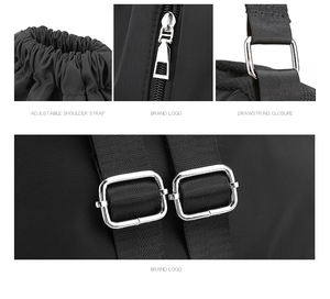 Sac à dos de sport décontracté en tissu polyester avec logo personnalisé d'usine, grande capacité, imperméable, pour l'extérieur - Product Image 3