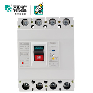 Tengen TGM1L-400L/4300 4P 400A Molded <b>Case</b> Residual Current Circuit Breaker Three Phase Four Wire Main <b>Switch</b> - Product Image 1