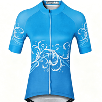 Traje de Ciclismo Azul Ligero y Transpirable para Mujer, Ecológico, con Múltiples Opciones de Diseño, Pantalones Cortos Personalizables, Resistente al Viento
