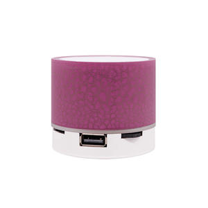 Mini haut-parleur sans fil à texture craquelée, lumière RVB dynamique clignotante, lecture multimédia TF USB, subwoofer stéréo portable en forme de cylindre, cadeau - Product Image 6