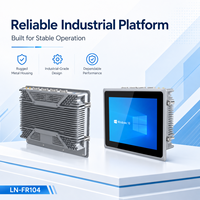 Computadora con Pantalla Táctil de 10.4 Pulgadas Sin Ventilador, CPU J6412 N100 I3-4005U, Doble LAN, COM, USB, HD, HMI, Panel de Control Industrial