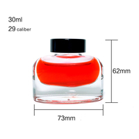 Venta al por Mayor de Botellas de Vidrio Transparente Vacías de 50 ml de Alta Calidad Reciclables con Tapa para Tinta de Bolígrafo, Paquete a Granel, Tapa con Logotipo Personalizado, Uso Multiusos para Oficina
