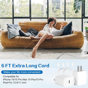 Adaptador USB-C para Carga <span class=keywords><strong>de</strong></span> <span class=keywords><strong>iPhone</strong></span> 17 Pro Max/16/15/14/13/<span class=keywords><strong>12</strong></span>/11 y iPad Pro/Air, 20W, En Oferta - Product Image 3