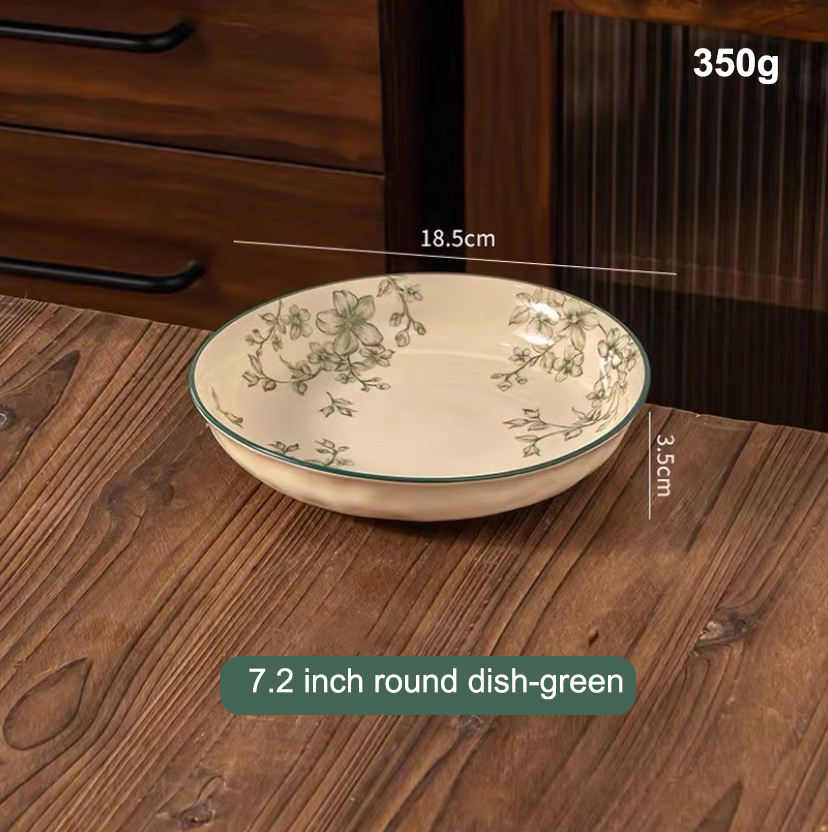 7.2 inch soup plate green