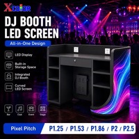 Écran LED d'intérieur X-color P2.5 pour cabine DJ avec module LED souple 320*160mm, taille personnalisée, maintenance frontale