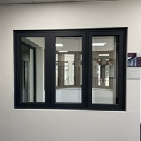 Fenêtre à battant moderne en aluminium à rupture de pont thermique, verre isolant creux, moustiquaire en acier inoxydable, antivol, montage facile