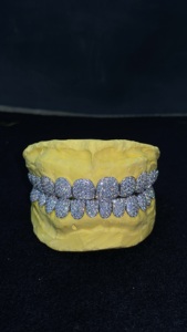 Rejilla Dental Personalizada de Hip Hop, con Incrustaciones de Plata 925 y Moissanita VVS, Corte Permanente 12x12, para Hombres - Product Image 6