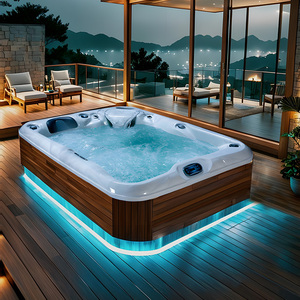 Jacuzzi de Jardín PowerSpa para 1-6 Personas, Jacuzzi para 6 Personas con Control Balboa, Hidromasaje Exterior para Bienestar, Precio Económico - Product Image 3