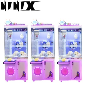 Large-Scale Tabletop <b>Claw</b> Crane <b>Machine</b> Metal Doll <b>Game</b> Pink/Yellow Color Spanish Support Customizable for Commercial Use - Product Image 1