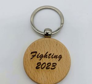 Llavero Redondo de Madera Creativo para Grabar, Pequeño Regalo de Madera, Promoción de Venta al por Mayor de Fábrica - Product Image 1