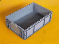 Caisse de manutention en plastique longue, renforcée et empilable, pour la distribution en entrepôt et l'utilisation en atelier