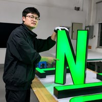 Panneaux lumineux LED imperméables pour bâtiments LC Signs, lettres en relief LED, enseignes personnalisées pour la publicité extérieure