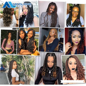 Wholesale Short French Curl Braids Hair Extensions Synthetic Loose Spiral Curl Soft Curly Braiding Hair <strong>Attachment</strong> for Braids - Product Image 2