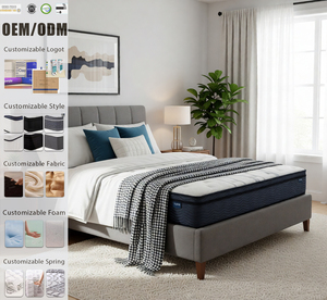 Matelas de lit d'hôtel <span class=keywords><strong>5</strong></span> étoiles compressé et emballé sous vide, avec surmatelas en mousse à mémoire de forme 3 zones, taille simple, matelas enroulable - Product Image 1