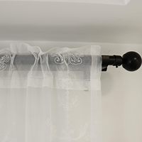Voilage court en dentelle fine tissée avec œillets, moderne, toutes saisons, installation latérale, pour la décoration intérieure, rideaux et cantonnières