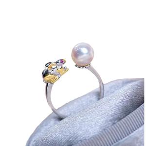 Support de bague en argent S925 pour accessoires de perles DIY, nouvelle édition tendance, plat 5-7mm, bijoux en argent 1828 - Product Image 5