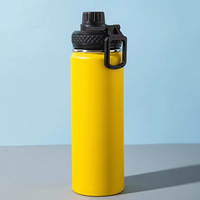 Botol Air Dua Lapis 25oz SS304 Dengan Pegangan, Termos Vakum Berinsulasi Bebas BPA, Hadiah Logo Kustom, Cangkir Termos, Tumbler Outdoor