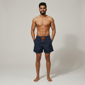 Vente chaude respirant feuille de Lotus Style anti-éclaboussures sport Shorts décontracté Shorts logo personnalisé 100% Nylon séchage rapide hommes quart DDP expédition - Product Image 1