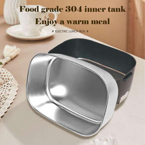 Boîtes à lunch électriques portables 2 en 1 de haute qualité pour voiture, <span class=keywords><strong>camion</strong></span>, maison, bureau, isolées pour garder les aliments au chaud - Product Image 2