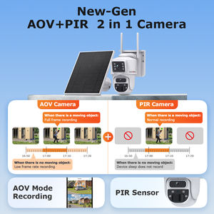 كاميرا شمسية لاسلكية مزدوجة 4G AOV our تسجيل كامل الوقت في الهواء الطلق IP65 6MP HD كاميرا AI للكشف عن الحركة - Product Image 2