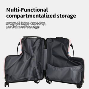 Kids' Durable 20-Inch Ride-on Luggage Spinner Wheels Combination Lock Portable Easy Carry <strong>Cute</strong> Cartoon Trolley <strong>Suitcase</strong> Made - Product Image 3