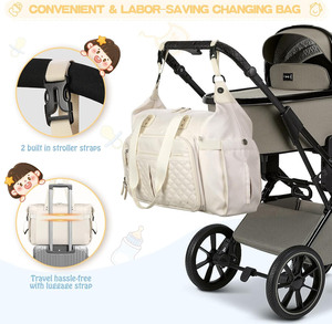 Factory Supply Waterproof Baby Diaper <strong>Bag</strong> Mom Nappy <strong>Tote</strong> <strong>Bag</strong> Custom Baby <strong>Changing</strong> <strong>Bag</strong> - Product Image 3
