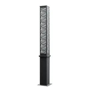 Farola LED cuadrada de alto rendimiento para decoración residencial, columna clásica para jardín