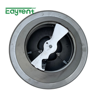 Diffuseur de jet rond en acier inoxydable pour plafond, buse réglable, sortie de ventilation pour conduits CVC et climatisation