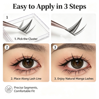 Extensions de cils individuelles à logo personnalisé pour marque privée, cils ultra-fins en fibres pour un look volume doux, faux cils