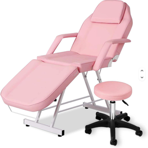 Cama de Trabajo Plegable de Lujo de Tres Secciones para Salón de Belleza y Tratamientos Faciales y de Pestañas, la Más Vendida - Product Image 1
