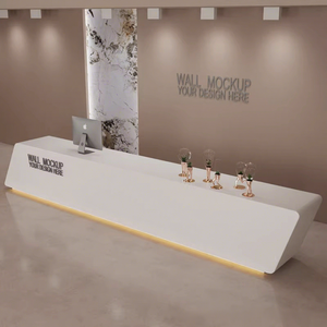 Mostrador de Recepción Pequeño para <span class=keywords><strong>Centro</strong></span> Clínico y Spa de Cuidado de la Piel, con Acabado Brillante y Elegante, Hecho a Medida, Marca Shinestone - Product Image 4