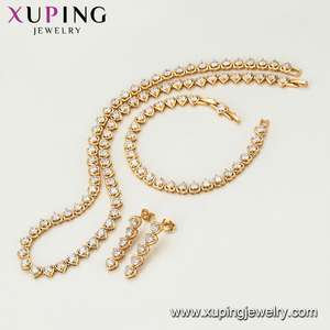 65257 Xuping18k <strong>Gold</strong> <strong>Costume</strong> <strong>Jewelry</strong>, Fashion Trendy Multiple Colors Available <strong>Jewelry</strong> Set - Product Image 3