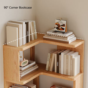 Libreria ad <span class=keywords><strong>Angolo</strong></span> a 5 Ripiani in Legno Massello di Pino Jiuyi, Best Seller, Scaffale Aperto per <span class=keywords><strong>Soggiorno</strong></span> e <span class=keywords><strong>Studio</strong></span>, Libreria Molto Richiesta - Product Image 3