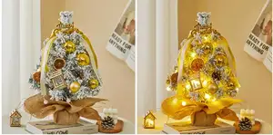 Siebenlots Mini 40 cm 60 cm beleuchteter Kunststoff-Weihnachtsbaum mit LED-Licht