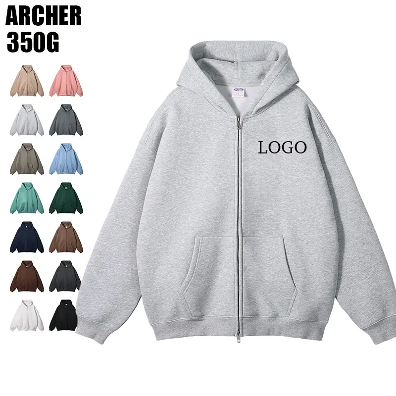 2023 Mới Mùa Thu Unisex Cotton Mens Áo Phụ Nữ Zip up Hoodie Thời Trang dạo phố Áo Màu Đen Phong Cách Với Đôi Dây Kéo Đầu