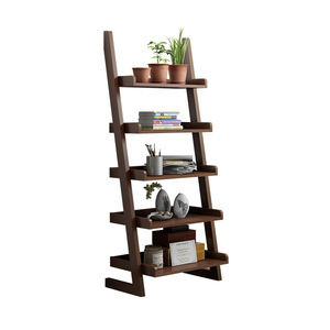 Étagère trapézoïdale en bois massif, étagère à plusieurs niveaux pour chambre à coucher, salon, balcon, rangement - Product Image 4