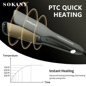 Plancha de Pelo Sokany para Control del Frizz, Plancha de Pelo <span class=keywords><strong>Tyme</strong></span>, Rizador y Alisador de Pelo - Product Image 3
