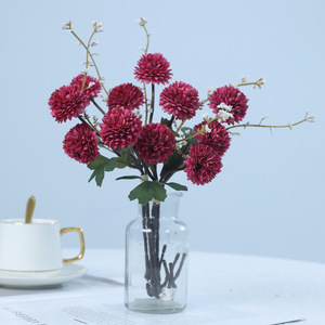 Bouquet de chrysanthèmes artificiels Ruilisi, 3 tiges, fleurs en soie, décoration de mariage et de maison - Product Image 4