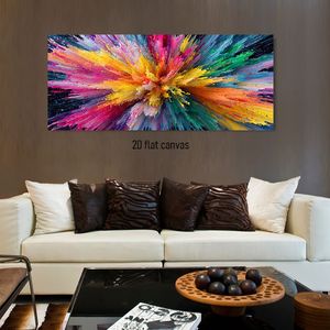 Cuadro Abstracto con Explosión de Color, Impresión Moderna en Lienzo, Pintura Decorativa para Colgar en la Sala de Estar, Dormitorio, Fondo de Sofá, Decoración del Hogar - Product Image 1